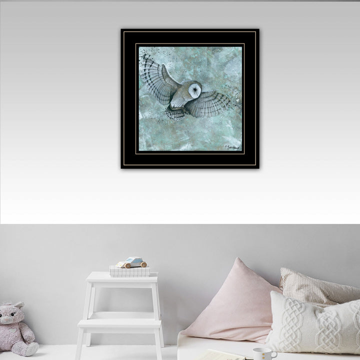 Simplicity Owl 2 Black Framed Print Wall Art