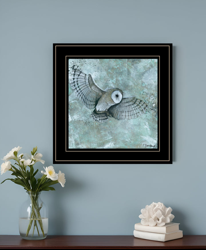 Simplicity Owl 2 Black Framed Print Wall Art