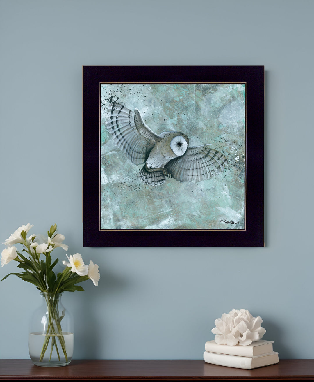 Simplicity Owl 3 Black Framed Print Wall Art