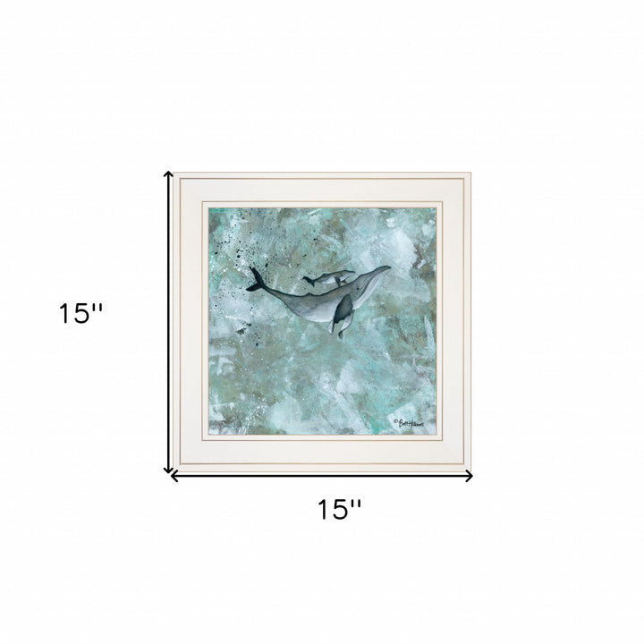 Simplicity Humpback 1 White Framed Print Wall Art