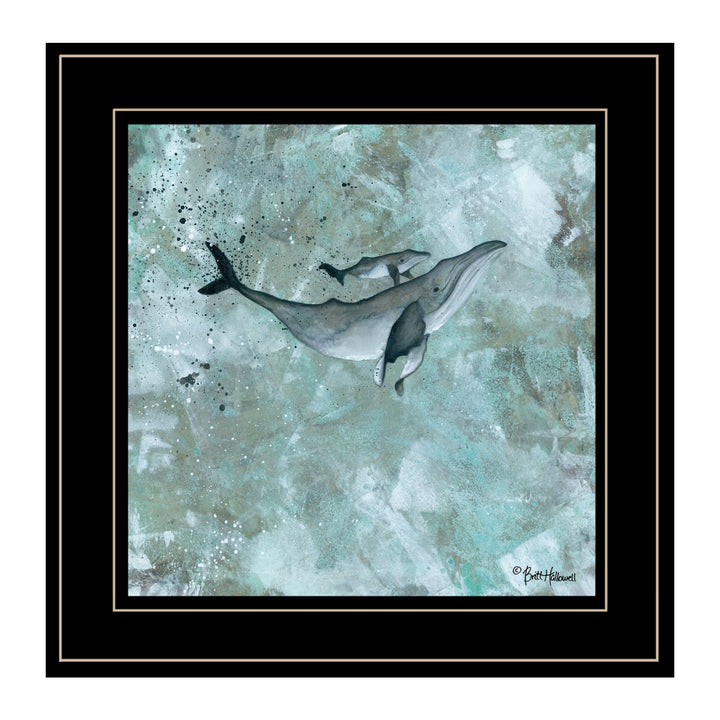 Simplicity Humpback 2 Black Framed Print Wall Art