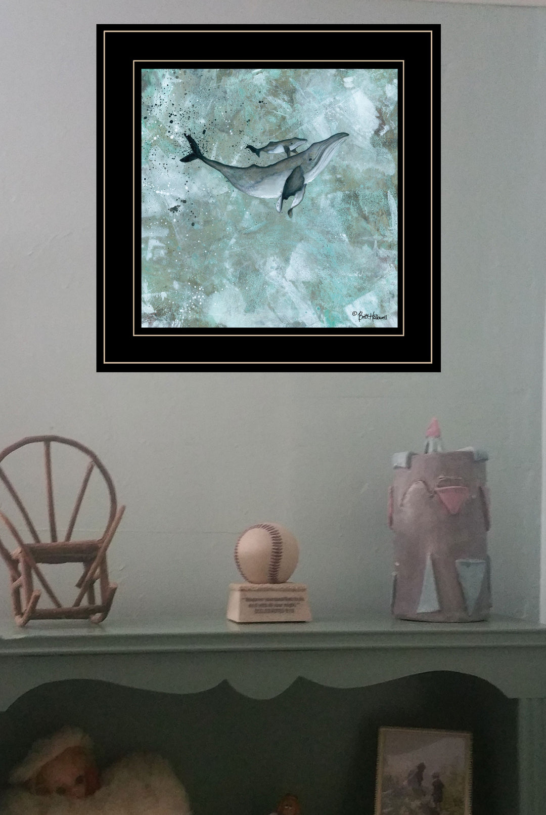 Simplicity Humpback 2 Black Framed Print Wall Art