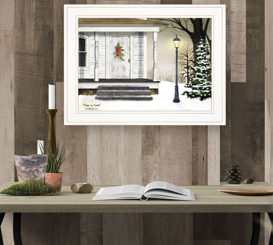 Peace on Earth 2 White Framed Print Wall Art