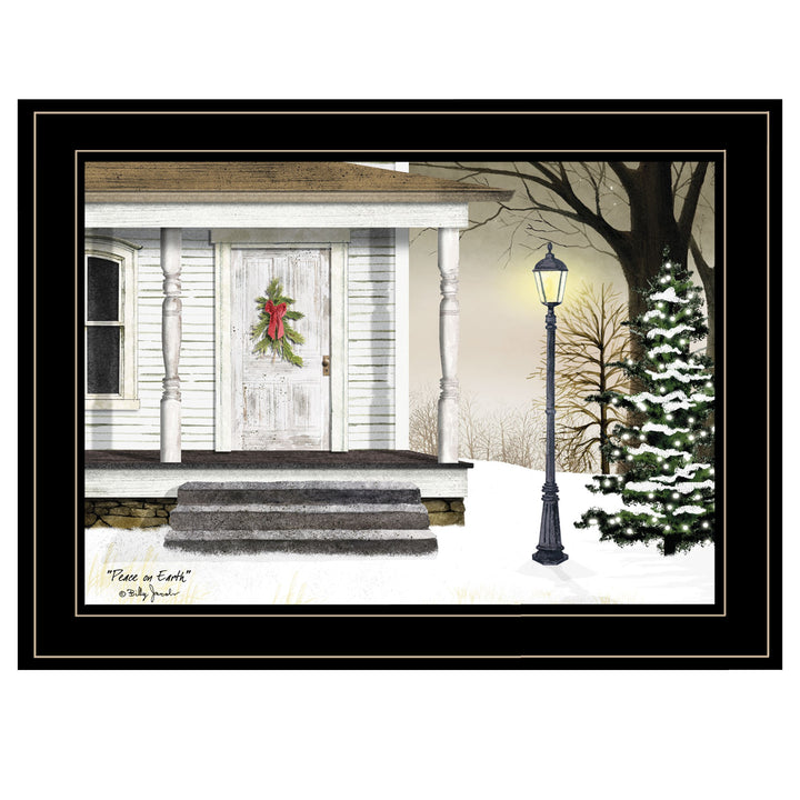 Peace On Earth 3 Black Framed Print Wall Art