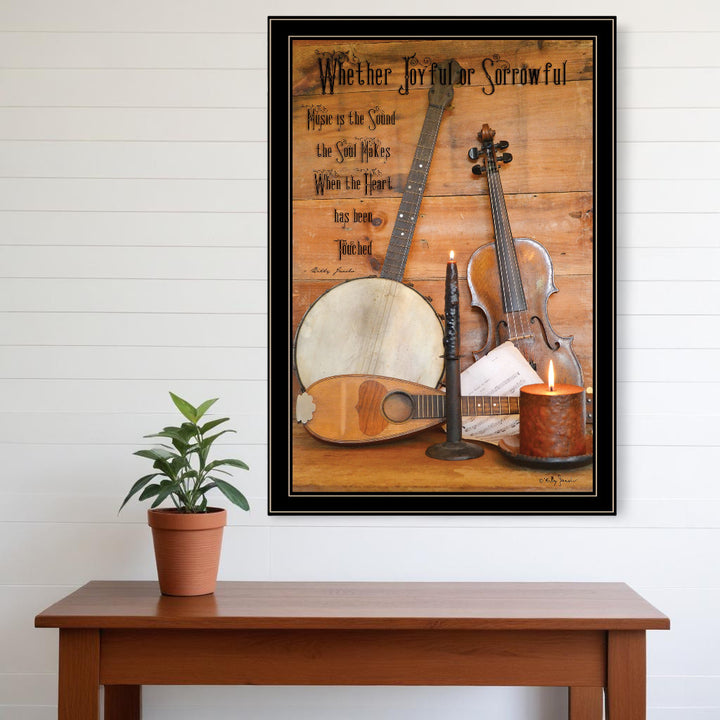 Music 12 Black Framed Print Wall Art