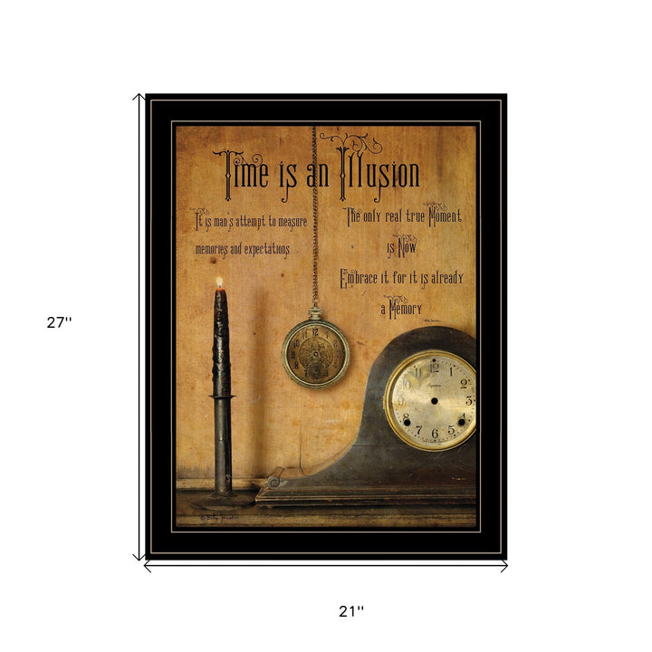 Time is an Illusion 4 Black Framed Print Wall Art