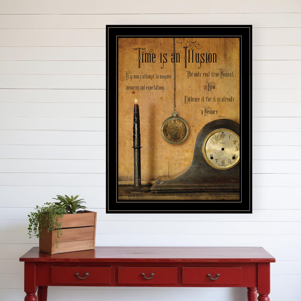 Time is an Illusion 4 Black Framed Print Wall Art