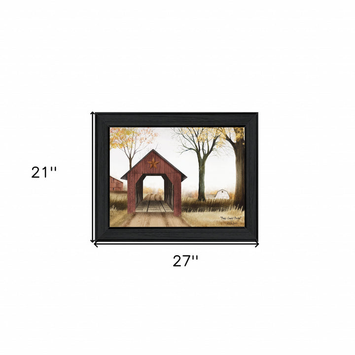 Bucks County Bridge 4 Black Framed Print Wall Art