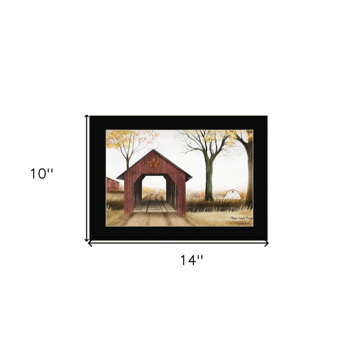 Bucks County Bridge Black Framed Print Wall Art