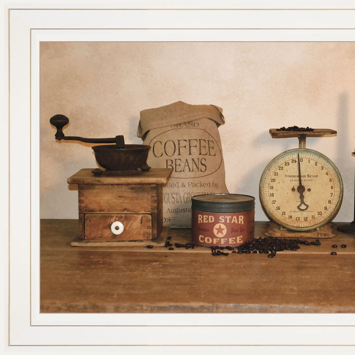 The Daily Grind 1 White Framed Print Wall Art