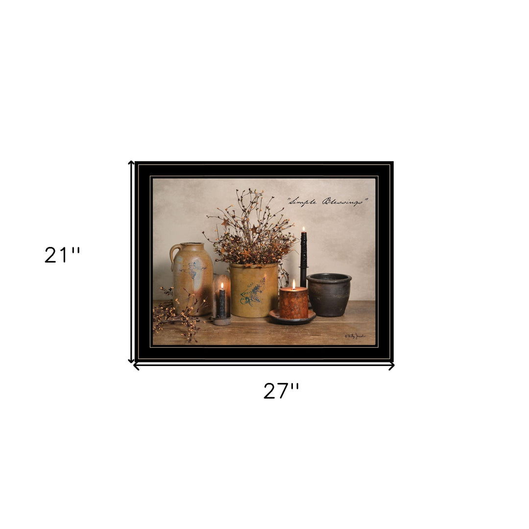 Simple Blessings 6 Black Framed Print Wall Art