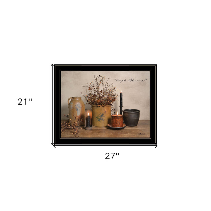 Simple Blessings 6 Black Framed Print Wall Art