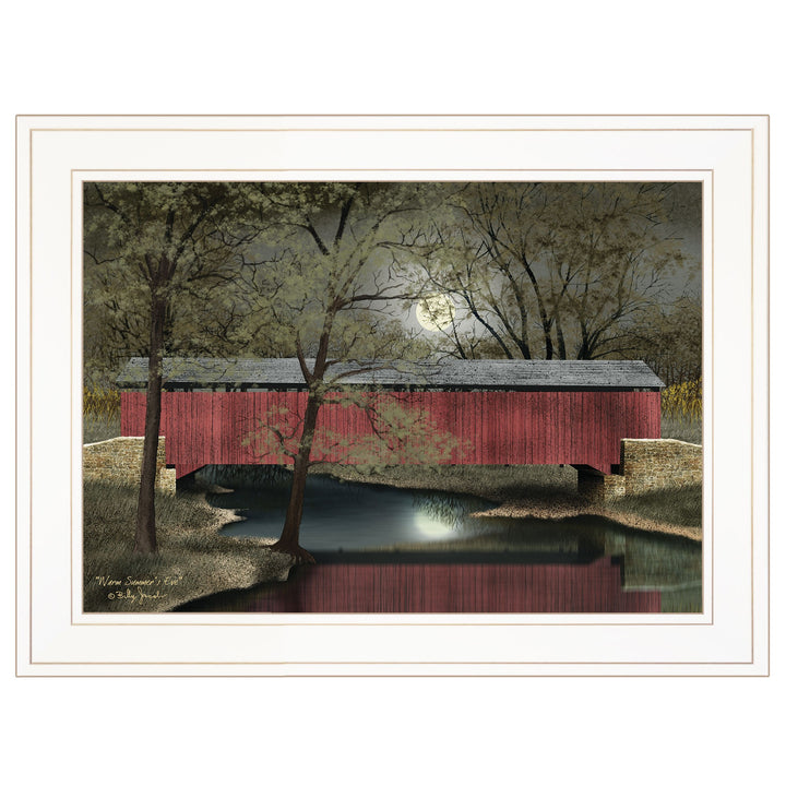 Warm Summers Eve 1 White Framed Print Wall Art