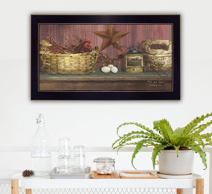 Rise and Shine 3 Black Framed Print Wall Art