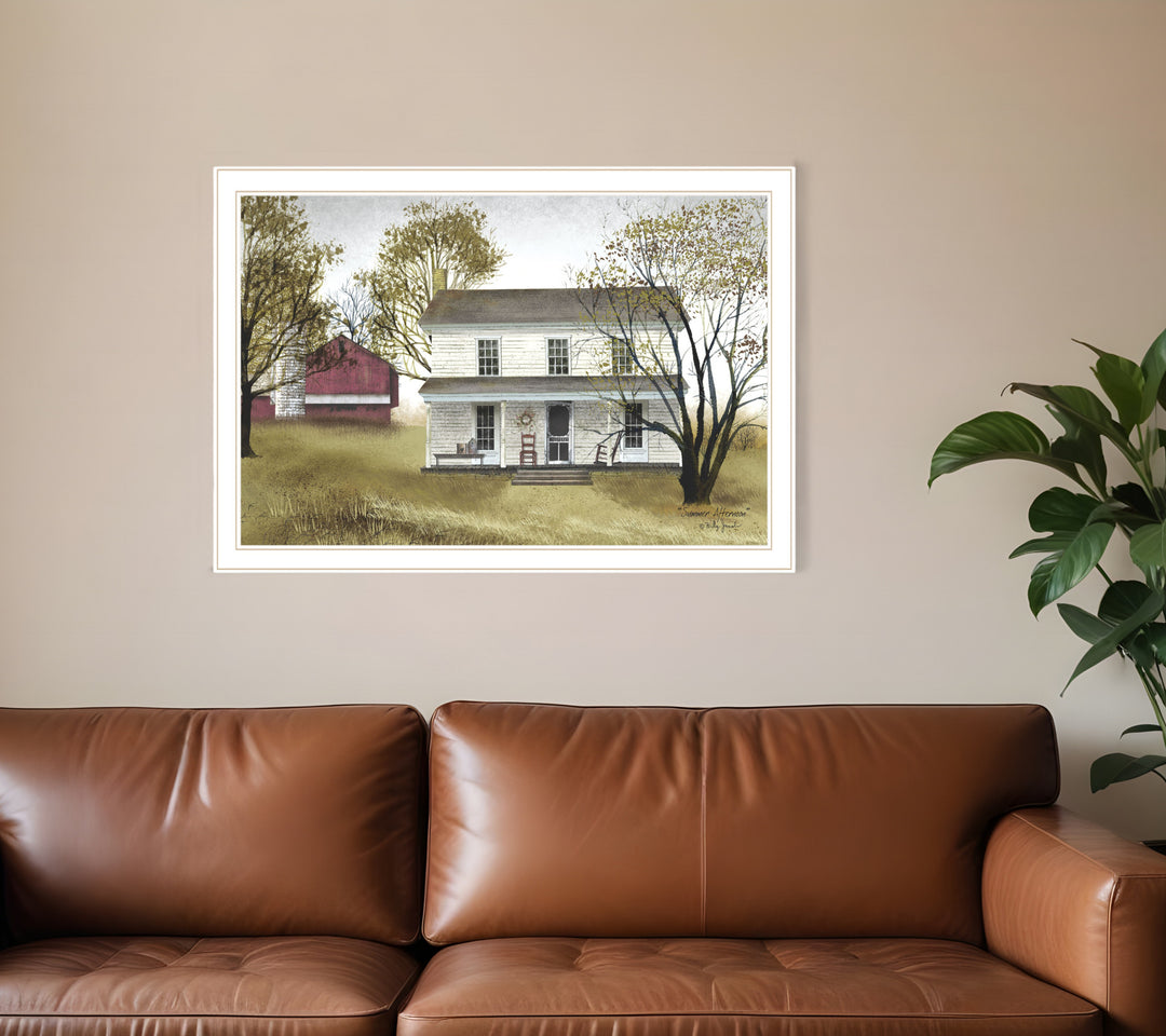 Summer Afternoon 3 White Framed Print Wall Art