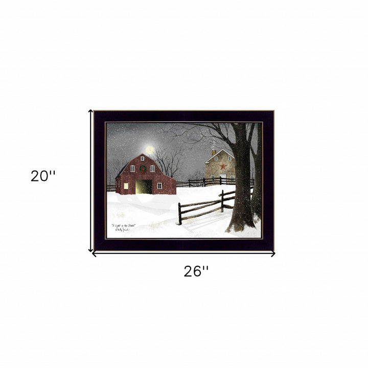 Light in the Stable 2 Black Framed Print Wall Art