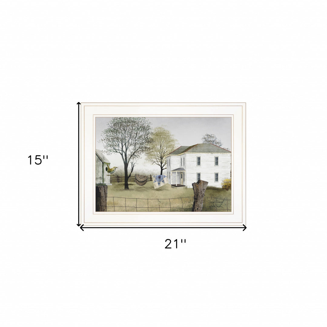 Spring Cleaning 1 White Framed Print Wall Art