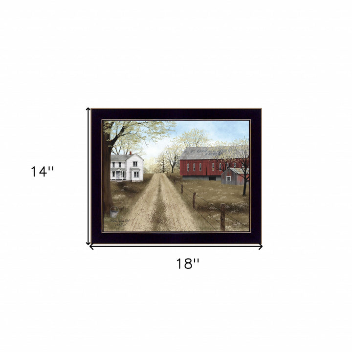 Warm Spring Day Black Framed Print Wall Art