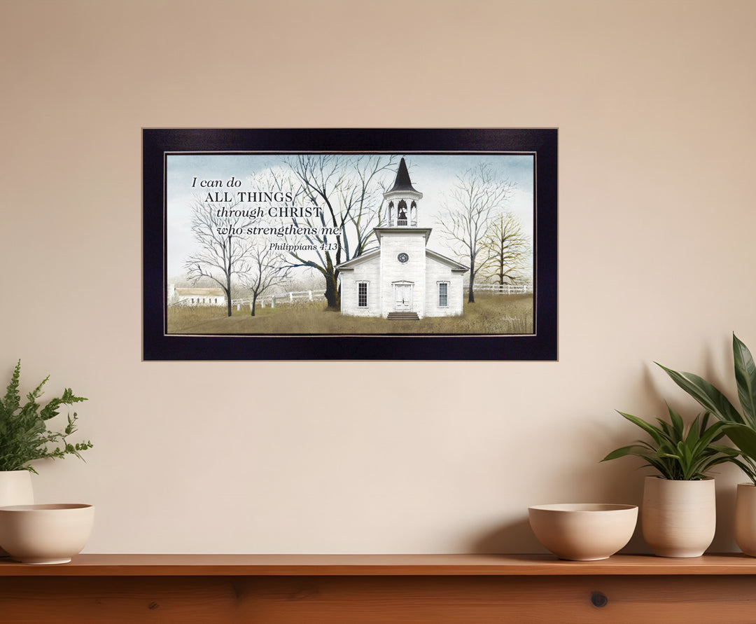 I Can Do All Things 1 Black Framed Print Wall Art