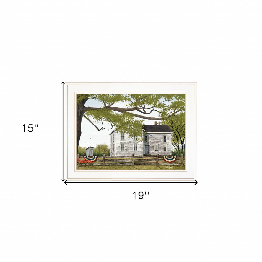 Sweet Summertime House 1 White Framed Print Wall Art