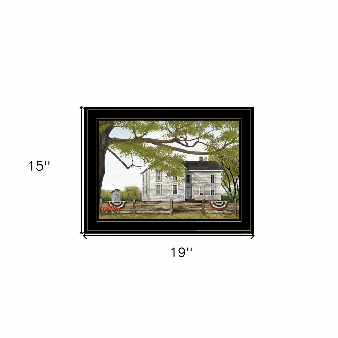 Sweet Summertime House 2 Black Framed Print Wall Art