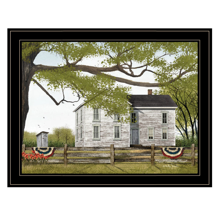 Sweet Summertime House 4 Black Framed Print Wall Art