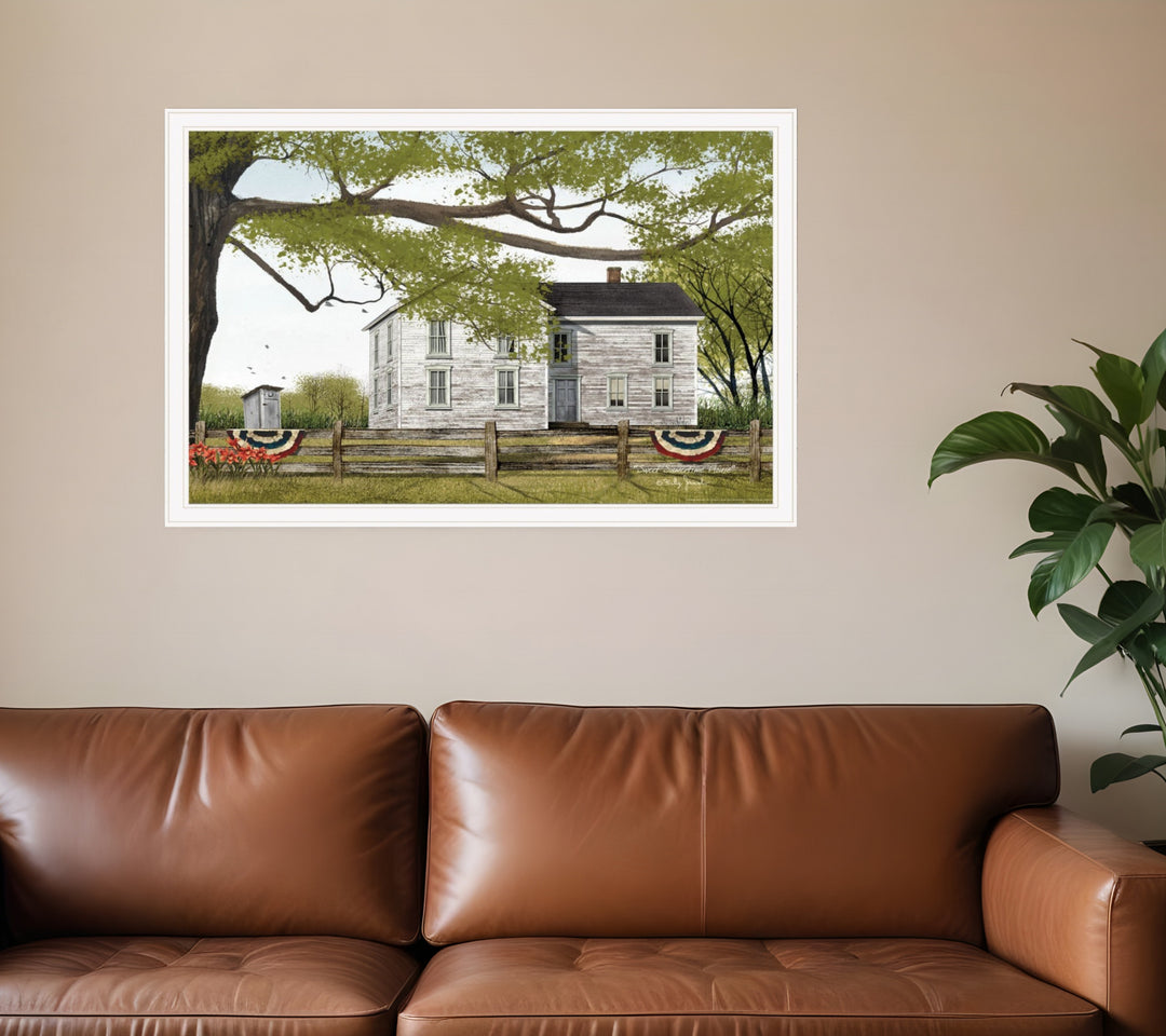 Sweet Summertime House 5 White Framed Print Wall Art