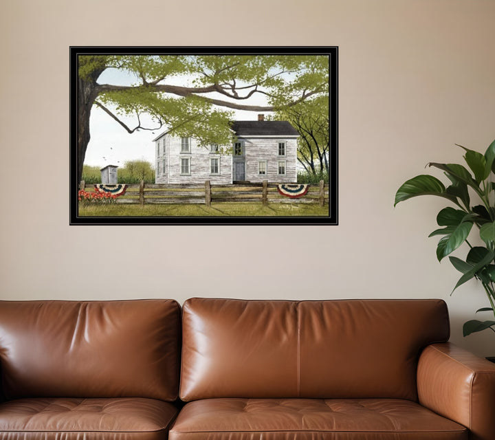 Sweet Summertime House 6 Black Framed Print Wall Art