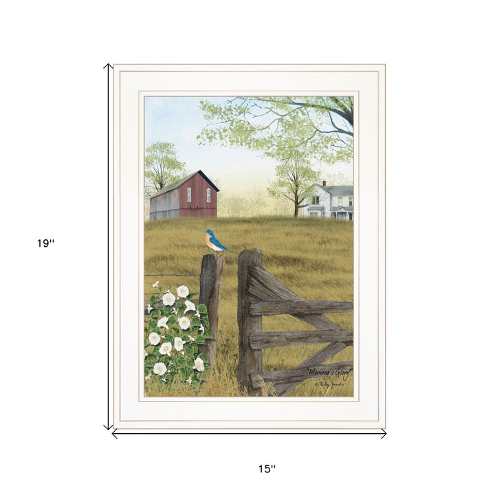 Mornings Glory 1 White Framed Print Wall Art