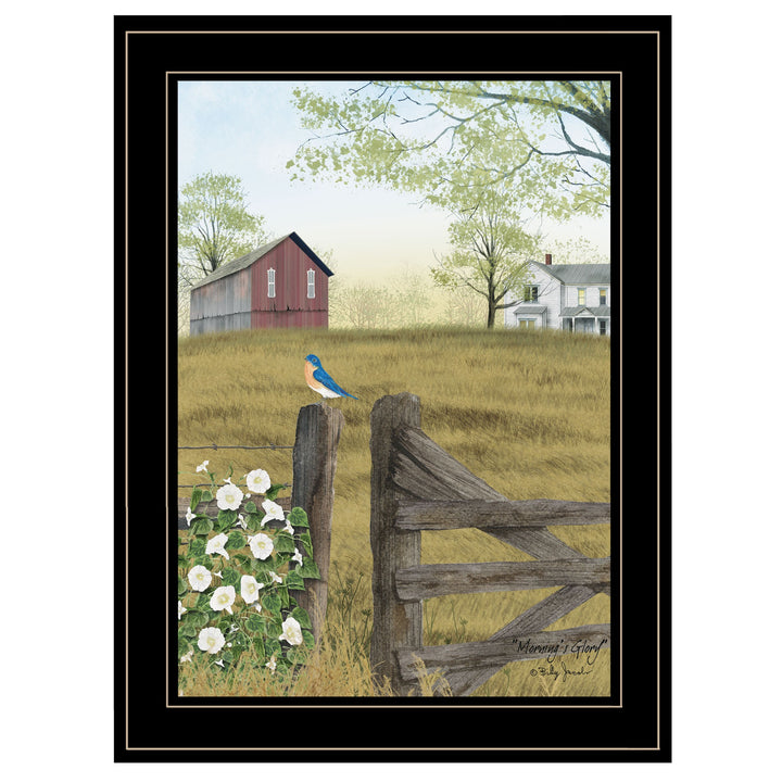 Mornings Glory 2 Black Framed Print Wall Art