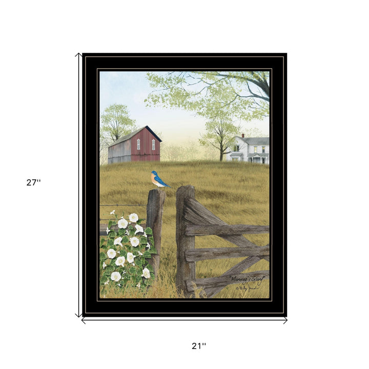 Mornings Glory 4 Black Framed Print Wall Art