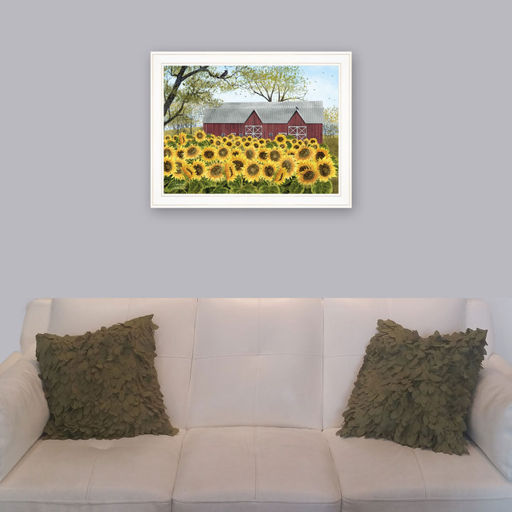 Sunshine 4 White Framed Print Wall Art