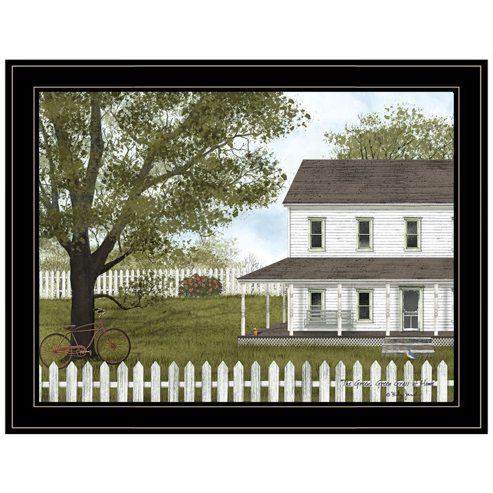 Green Green Grass of Home 2 Black Framed Print Wall Art