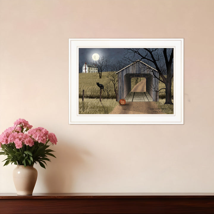 Sleepy Hollow Bridge 1 White Framed Print Wall Art