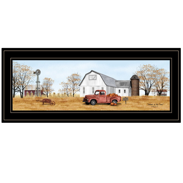 Autumn On Farm 2 Black Framed Print Wall Art