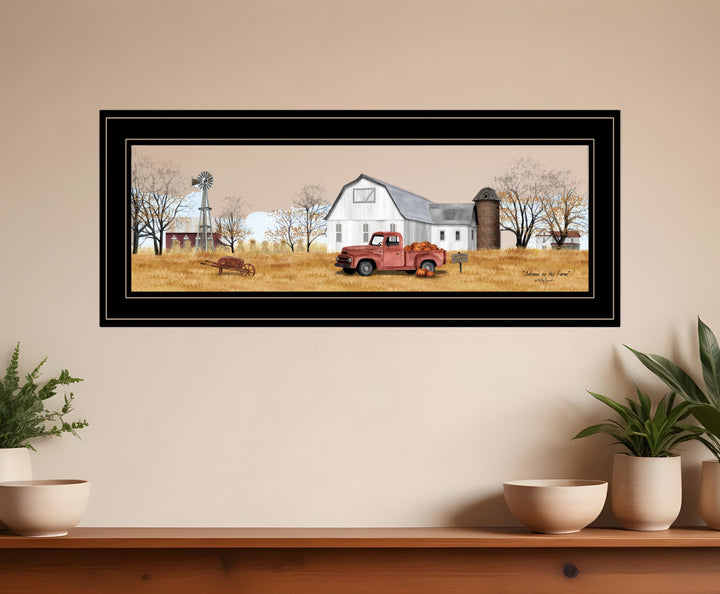 Autumn On Farm 2 Black Framed Print Wall Art