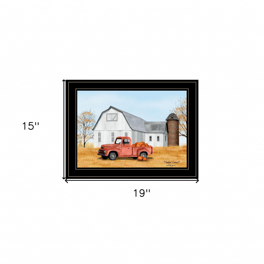 Pumpkin Harvest 2 Black Framed Print Kitchen Wall Art