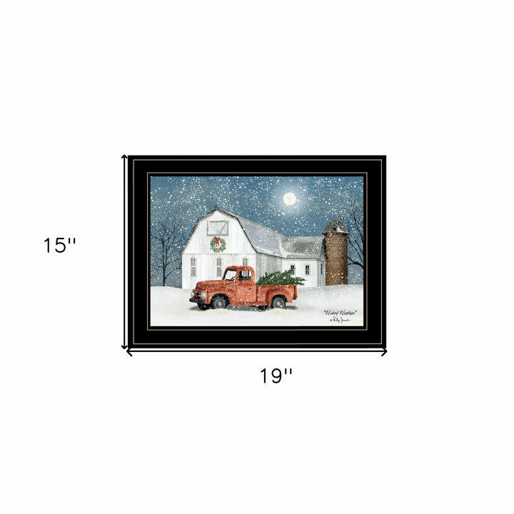 Wintry Weather 3 Black Framed Print Wall Art