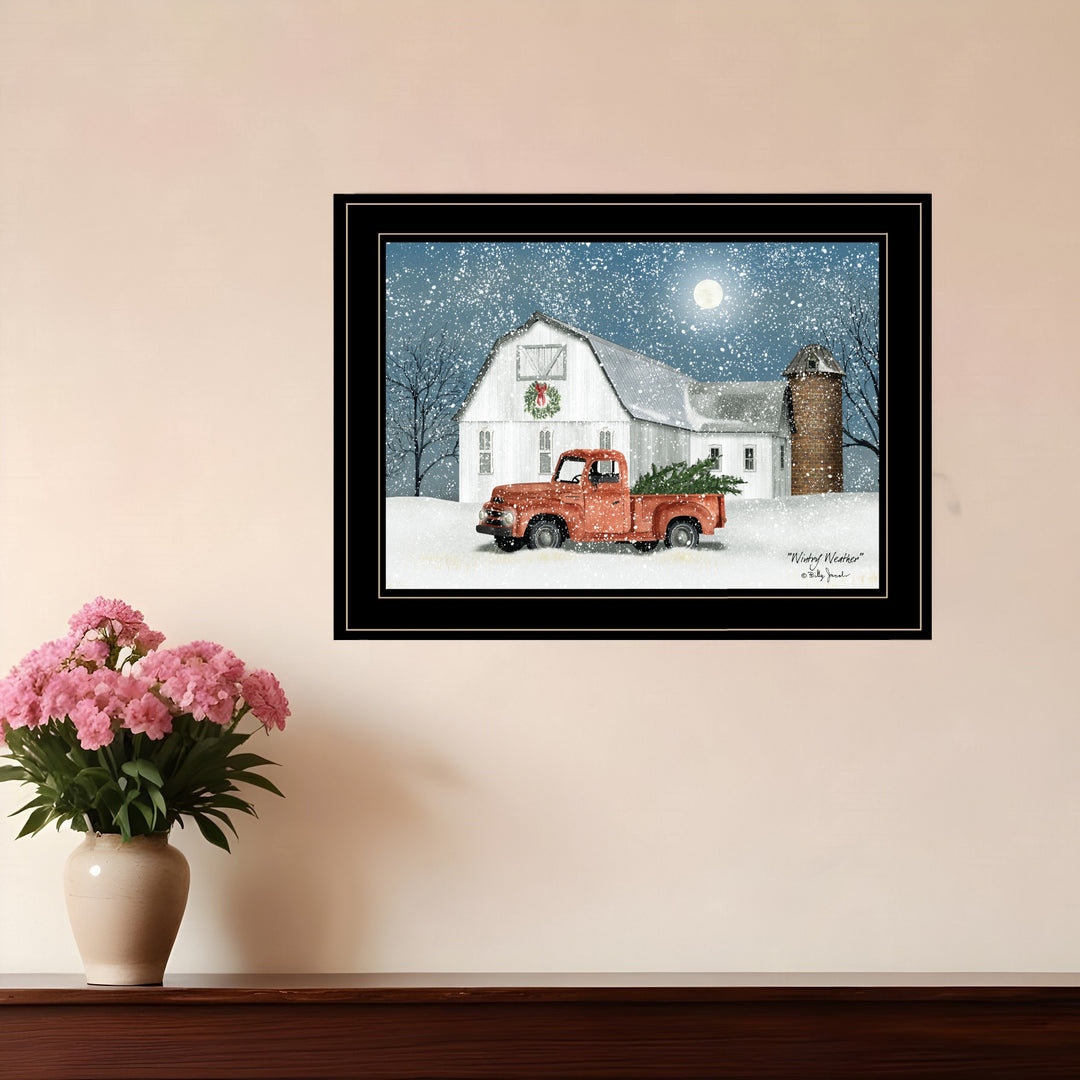 Wintry Weather 3 Black Framed Print Wall Art