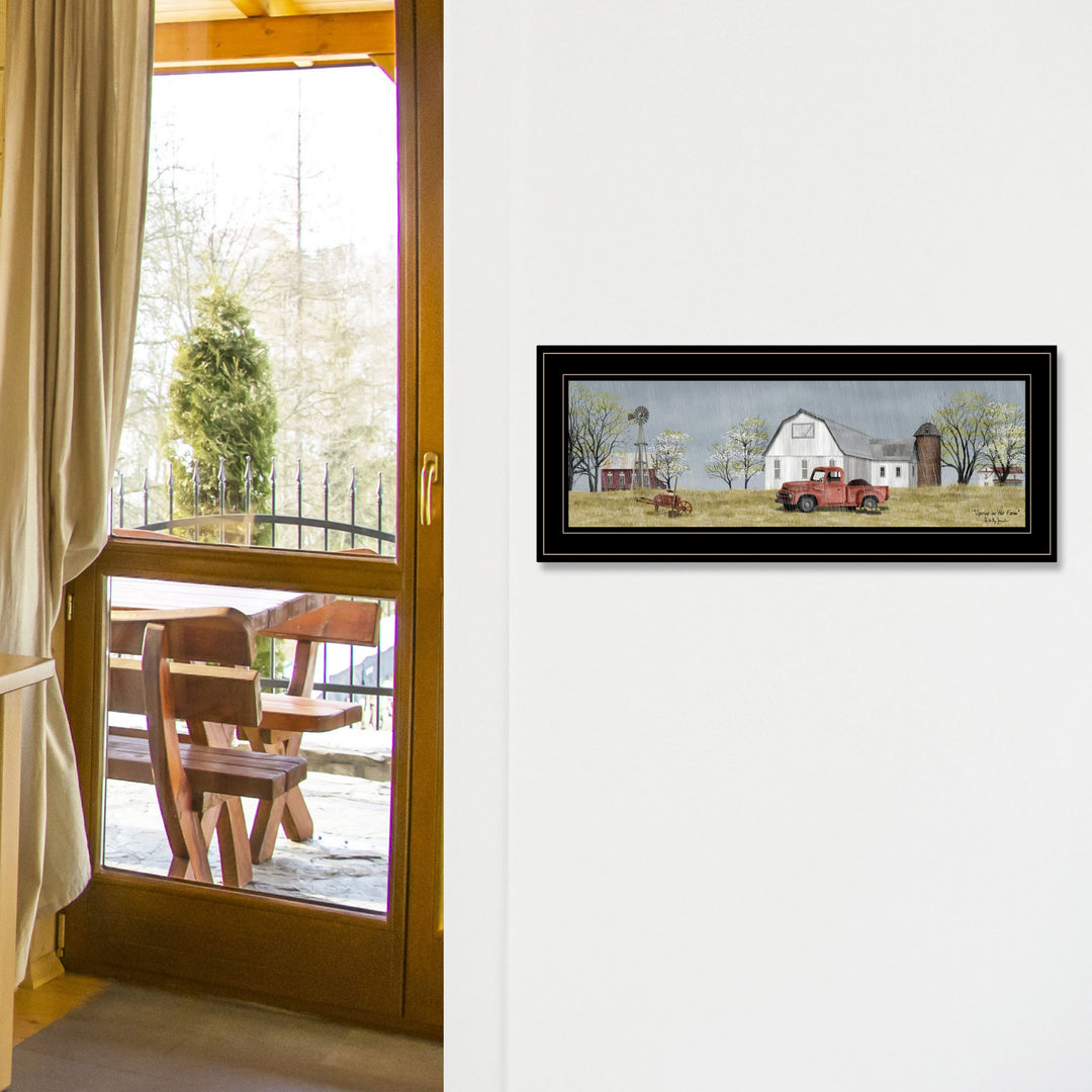 Spring On The Farm 2 Black Framed Print Wall Art