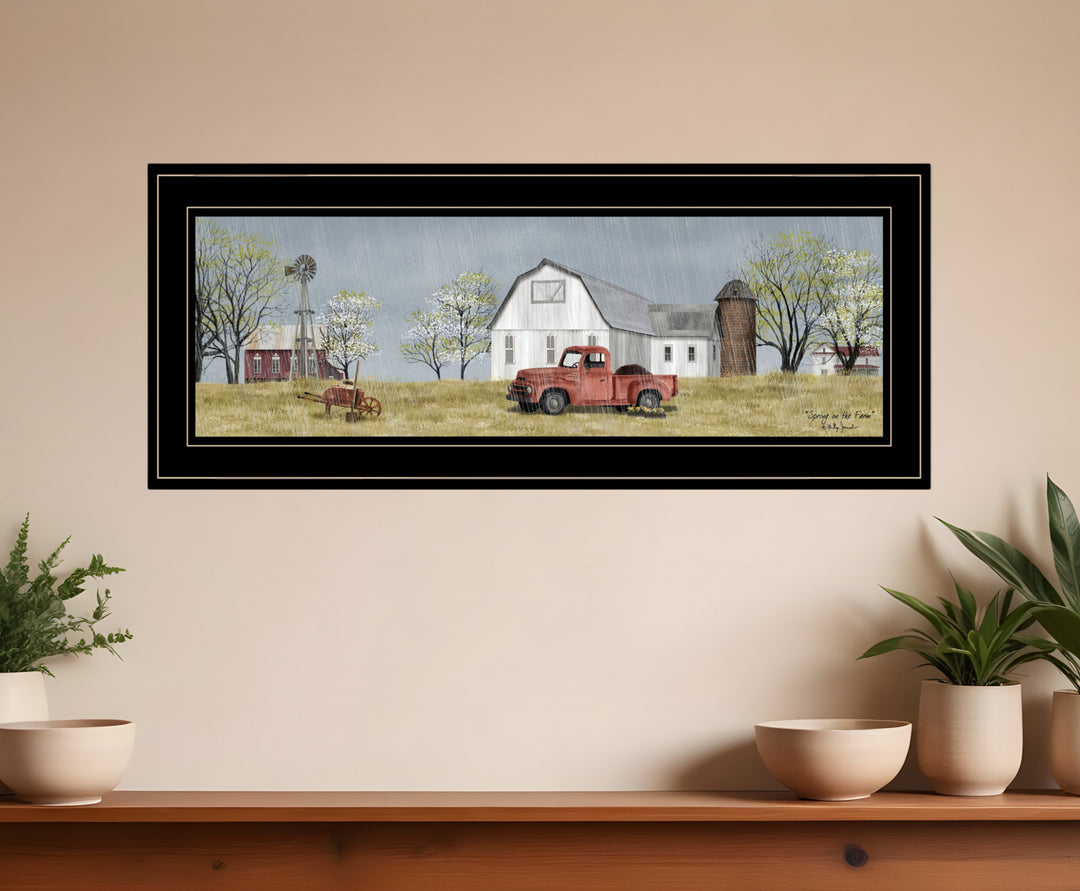 Spring On The Farm 2 Black Framed Print Wall Art