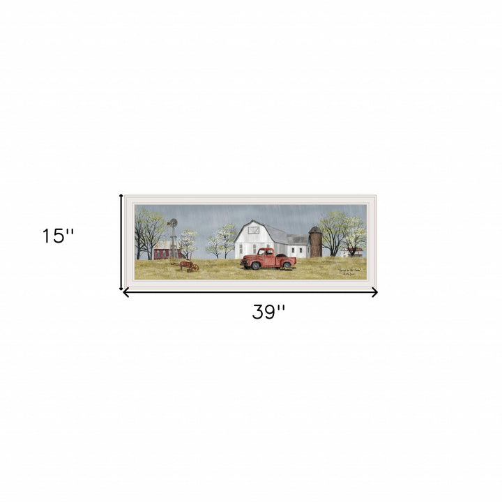 Spring On The Farm 3 White Framed Print Wall Art