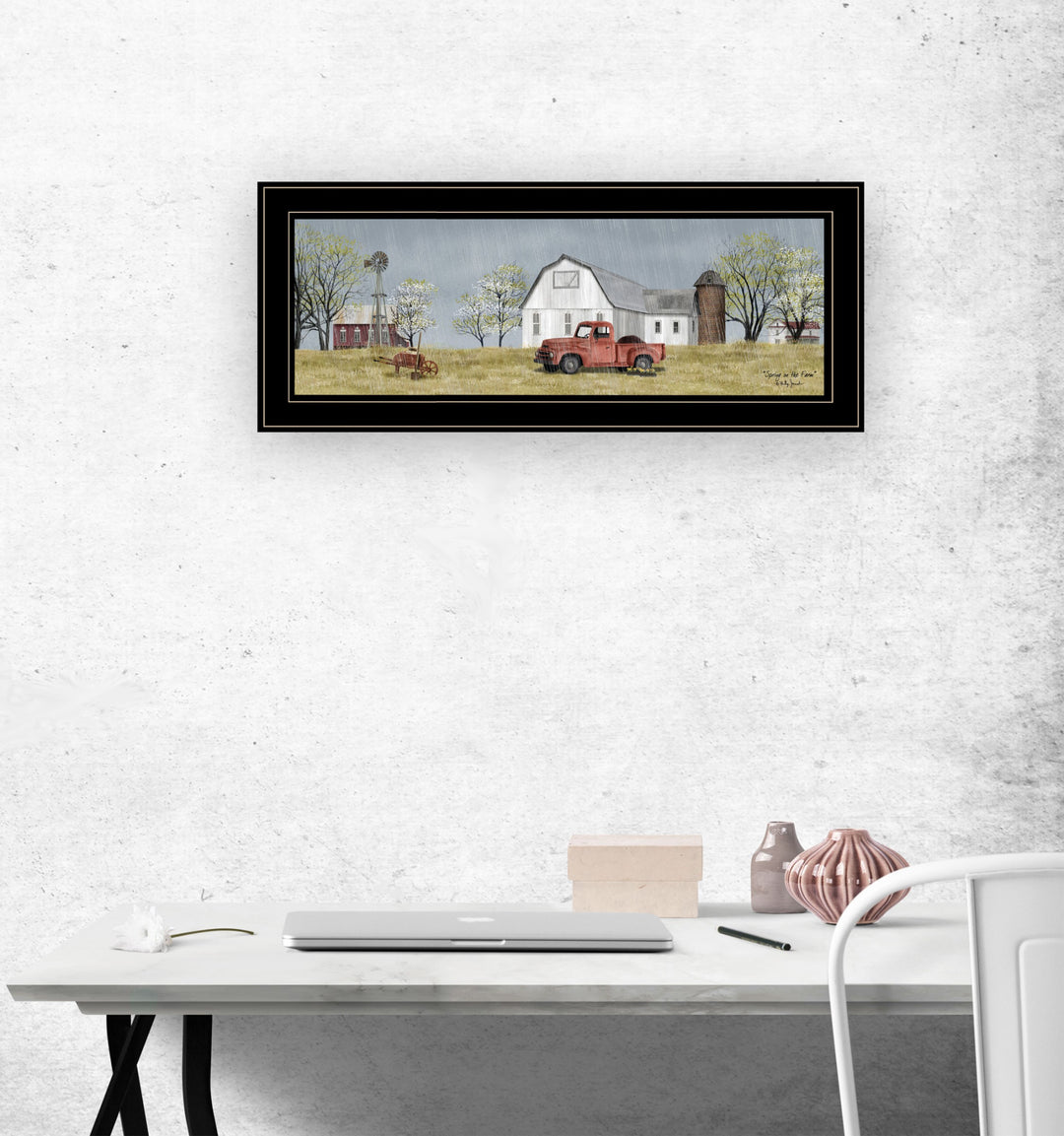 Spring On The Farm 4 Black Framed Print Wall Art