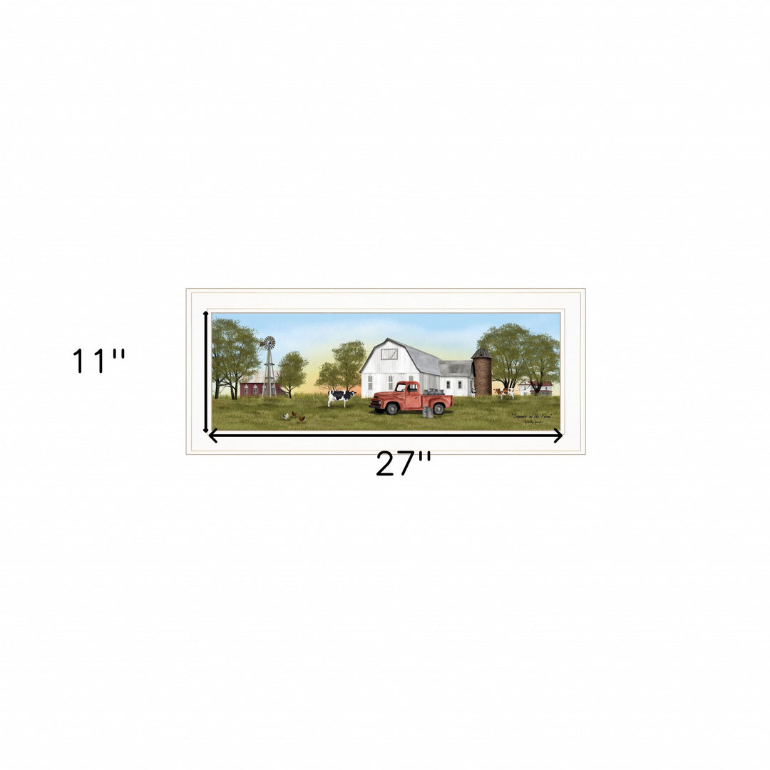 Summer on the Farm 1 White Framed Print Wall Art