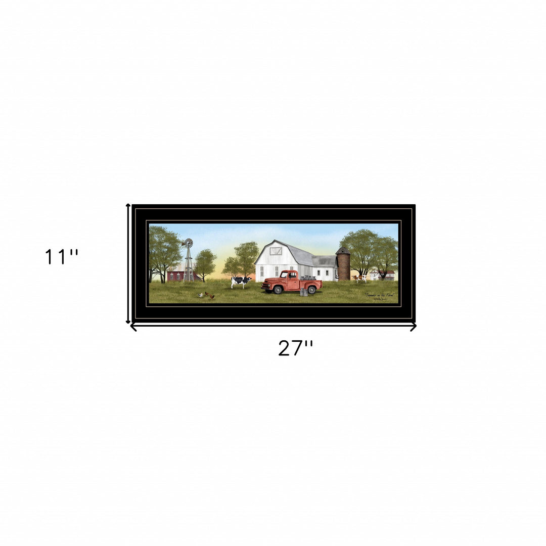 Summer on the Farm 2 Black Framed Print Wall Art