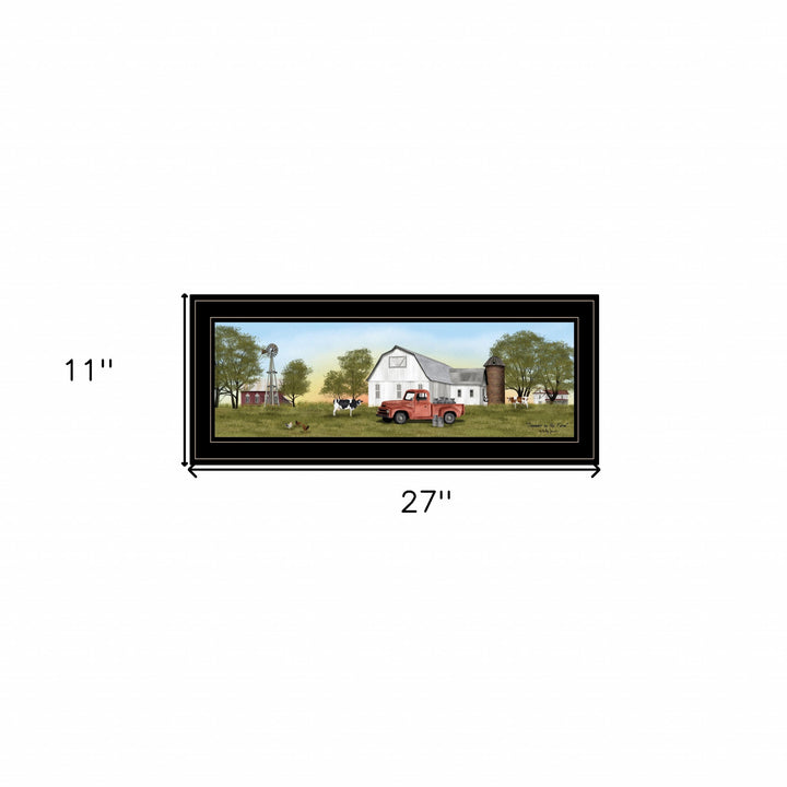 Summer on the Farm 2 Black Framed Print Wall Art