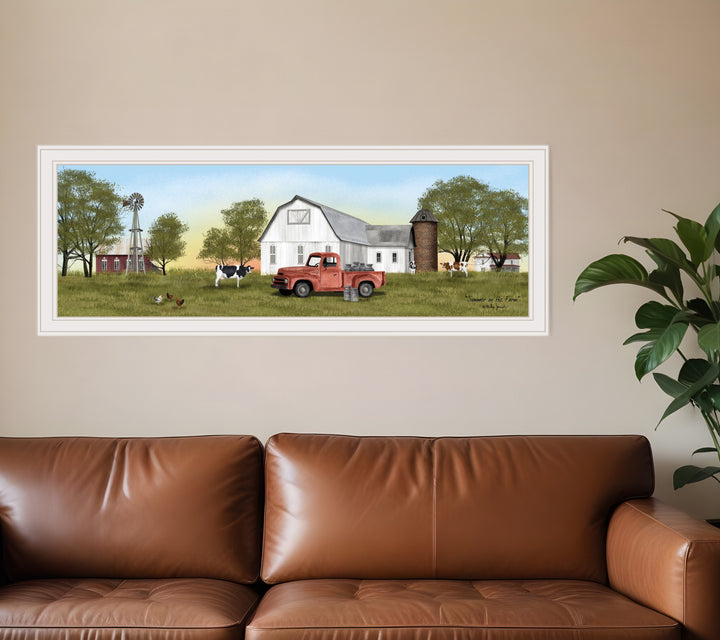 Summer on the Farm 3 White Framed Print Wall Art