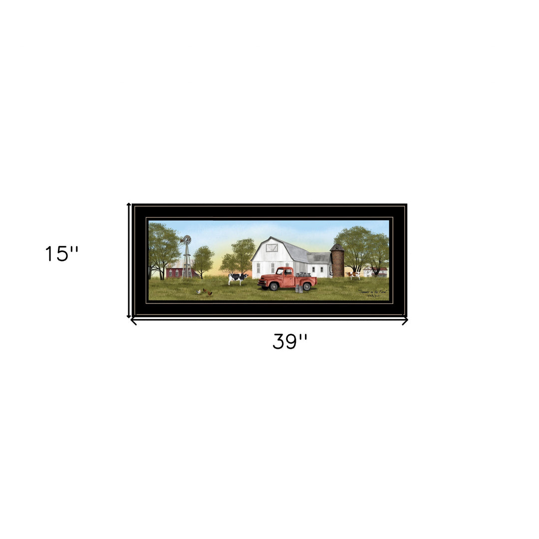 Summer on the Farm 4 Black Framed Print Wall Art