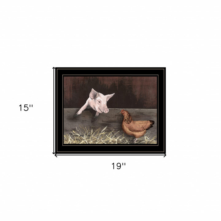 Bacon and Eggs 2 Black Framed Print Wall Art