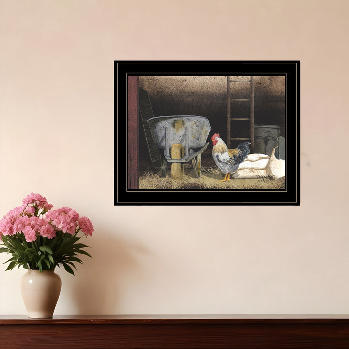 Chicken Feed 2 Black Framed Print Wall Art